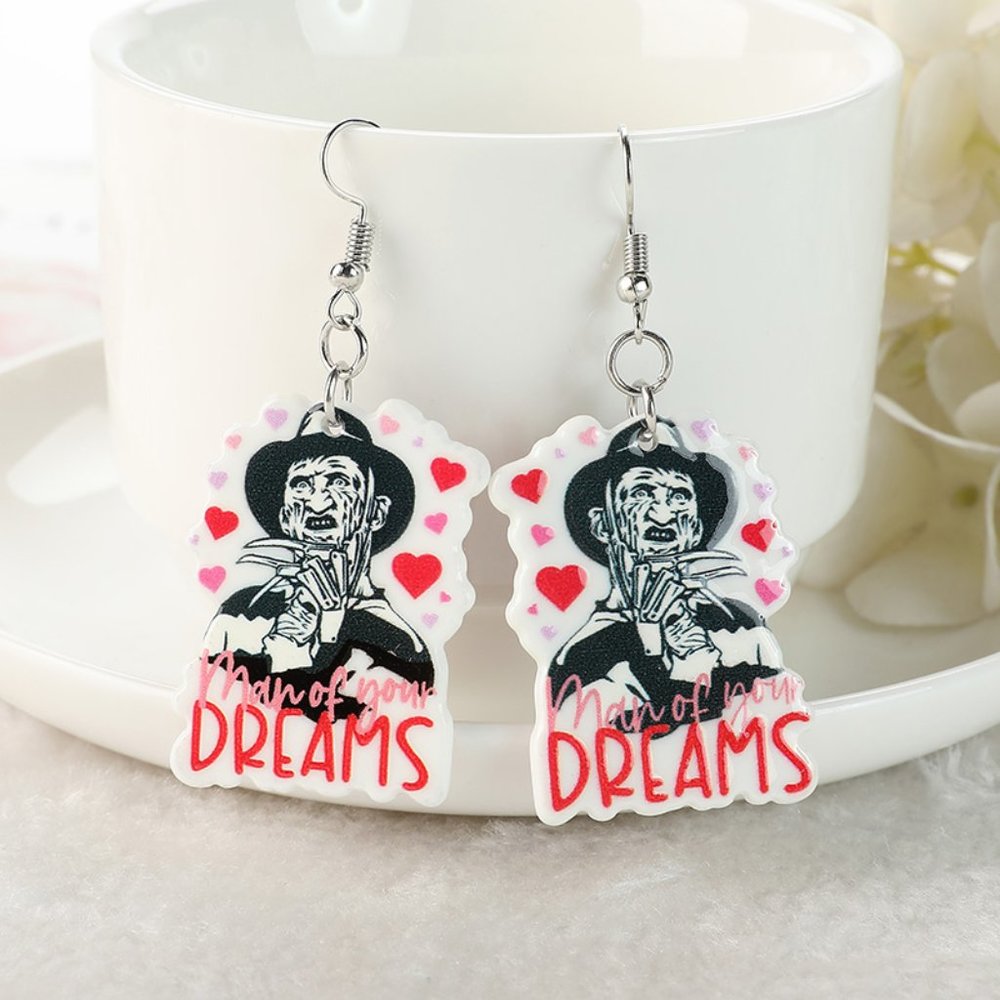 Freddy Krueger Nightmare on Elm Street " Man of Your Dreams" Earrings